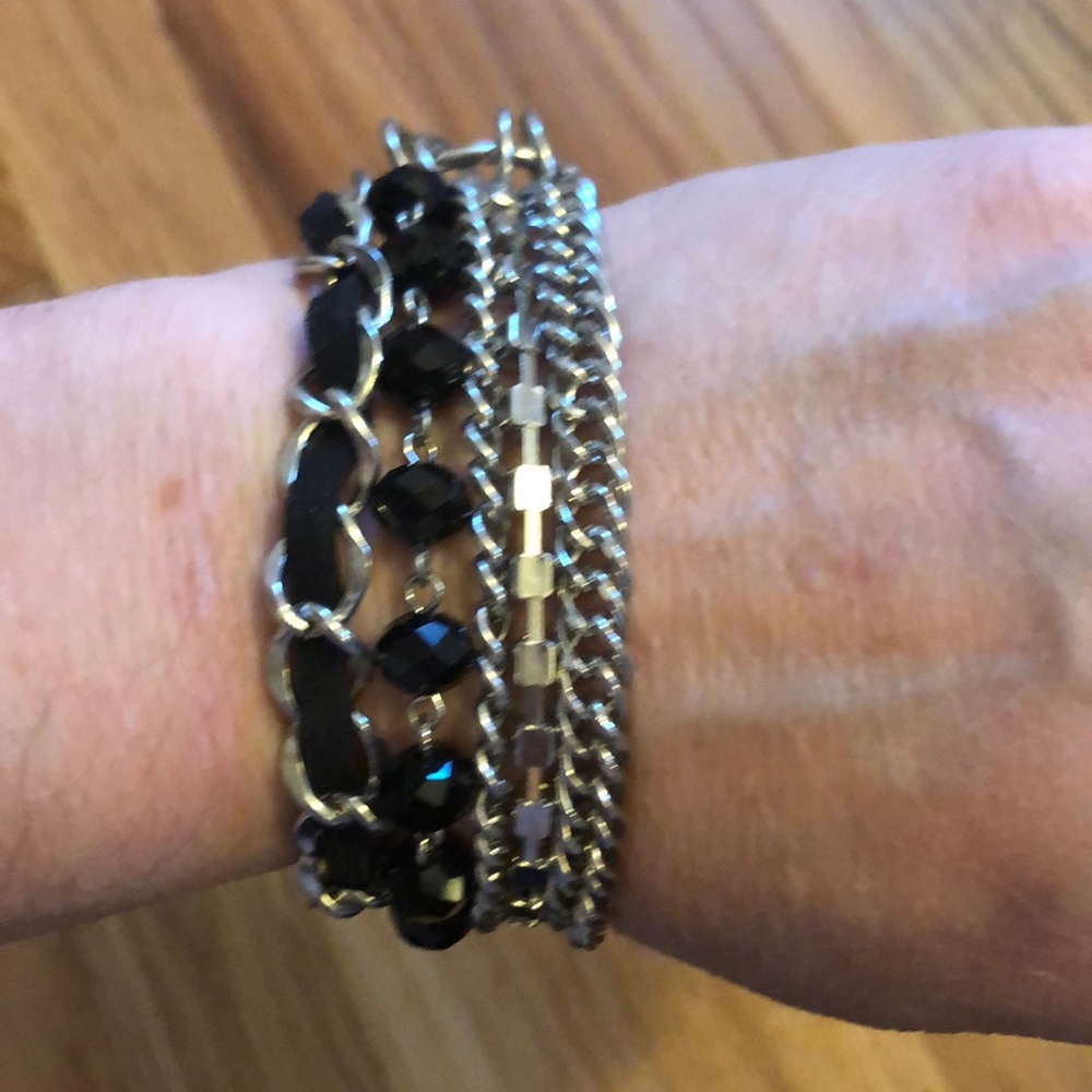 Sizable beaded and metal bracelet.  Never worn.
